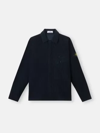Bekväm overshirt med bröstficka och tvåvägsdragkedja