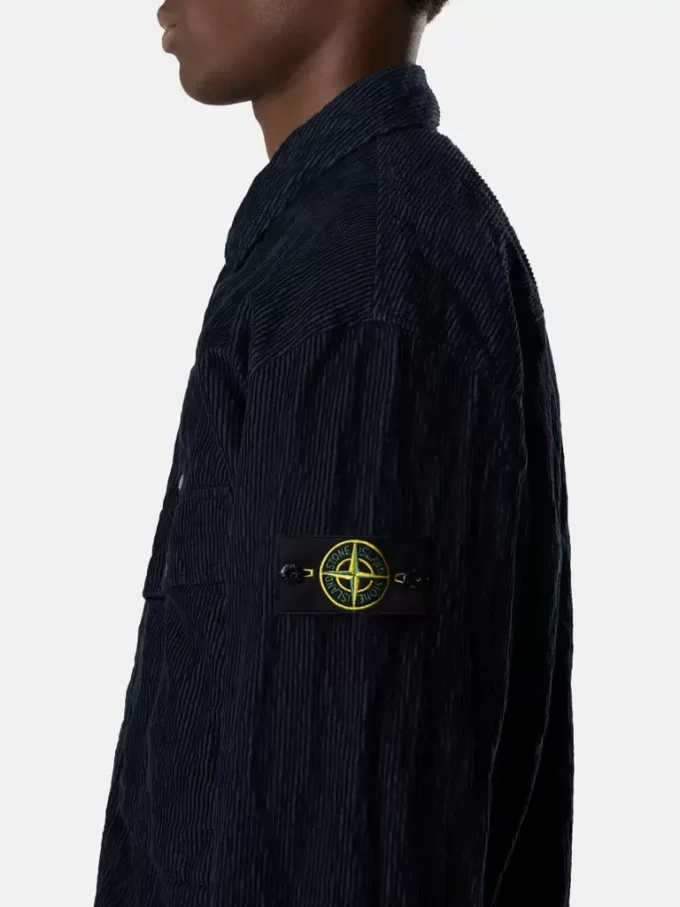 Bekväm overshirt med bröstficka och tvåvägsdragkedja Bekväm overshirt med bröstficka och tvåvägsdragkedja