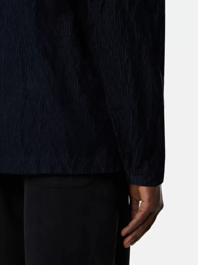 Bekväm overshirt med bröstficka och tvåvägsdragkedja Bekväm overshirt med bröstficka och tvåvägsdragkedja