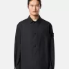 Bekväm overshirt med handfickor och tryckknappar Bekväm overshirt med handfickor och tryckknappar