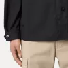 Bekväm overshirt med handfickor och tryckknappar Bekväm overshirt med handfickor och tryckknappar