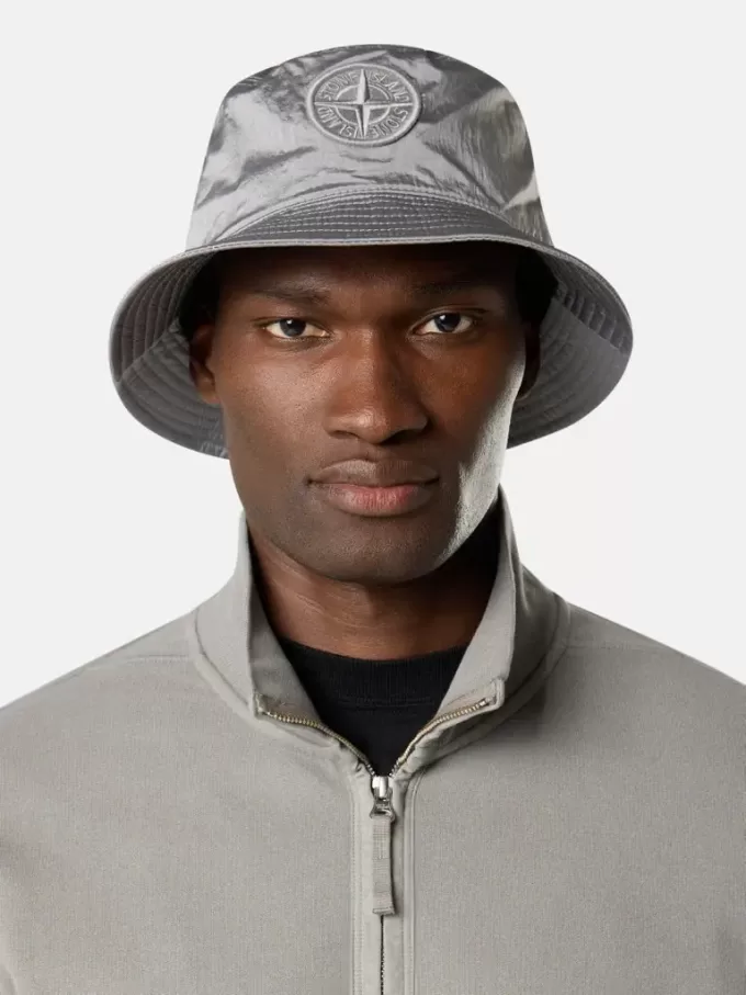 Bucket hat med meshfoder och Compass-brodyr