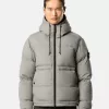 Dunparkas med vattenavvisande egenskaper och tryckknappsfickor Dunparkas med vattenavvisande egenskaper och tryckknappsfickor