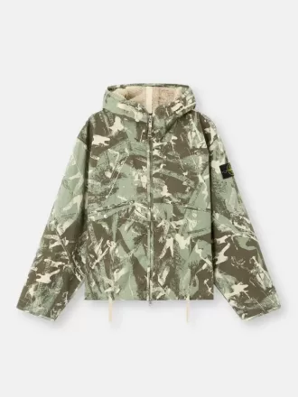 Huvtröja med kamouflageprint och anti-drop