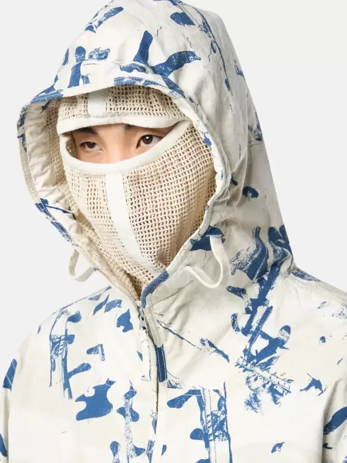Huvtröja med kamouflageprint och anti-drop