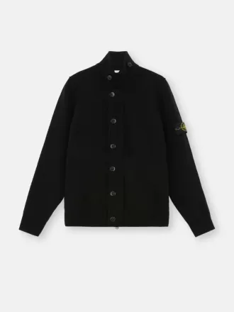 Knappad tröja med filtkant