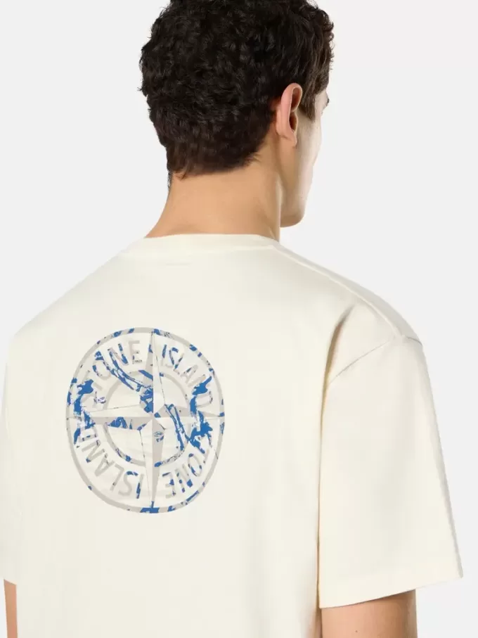 Kortärmad T-shirt med ”Compass Camo”-tryck