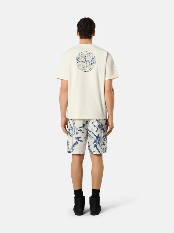 Kortärmad T-shirt med ”Compass Camo”-tryck