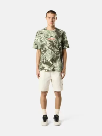 Kortärmad T-shirt med ”Scan Camo”-tryck
