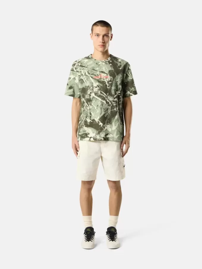 Kortärmad T-shirt med ”Scan Camo”-tryck Kortärmad T-shirt med ”Scan Camo”-tryck