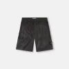 Lösa bermuda-shorts med vid ben och elastisk midja