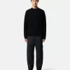 Löst sittande sweatpants med fickor med dragkedja och vaddering Löst sittande sweatpants med fickor med dragkedja och vaddering