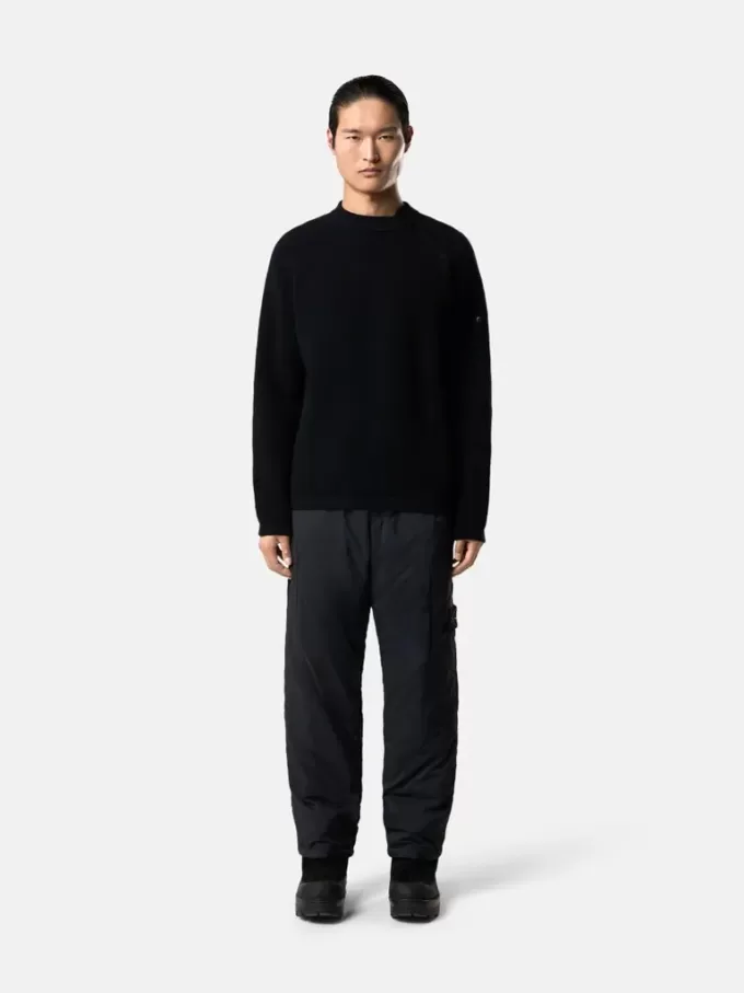 Löst sittande sweatpants med fickor med dragkedja och vaddering Löst sittande sweatpants med fickor med dragkedja och vaddering