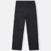 Löst sittande sweatpants med fickor med dragkedja och vaddering Löst sittande sweatpants med fickor med dragkedja och vaddering