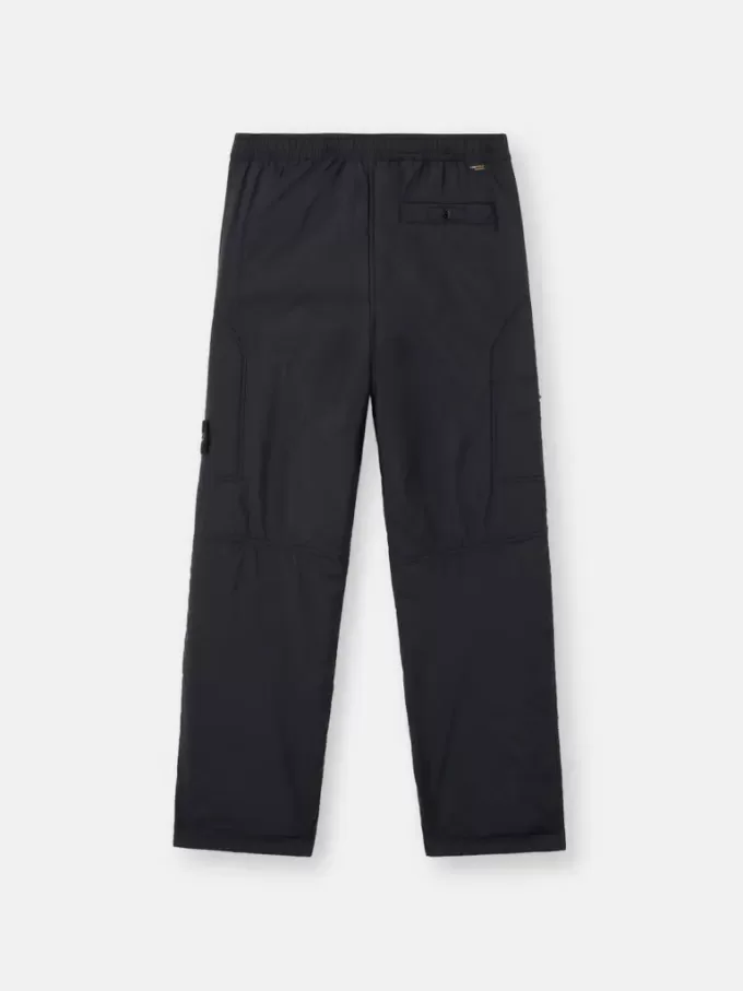 Löst sittande sweatpants med fickor med dragkedja och vaddering Löst sittande sweatpants med fickor med dragkedja och vaddering