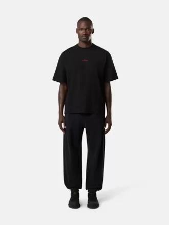 Löst sittande sweatpants med fickor och elastiska muddar