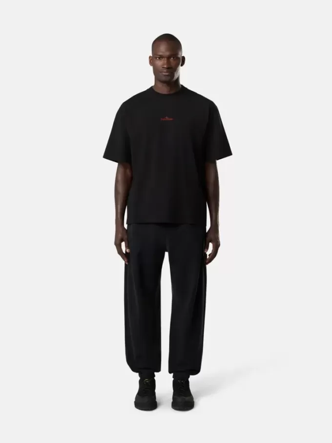 Löst sittande sweatpants med fickor och elastiska muddar