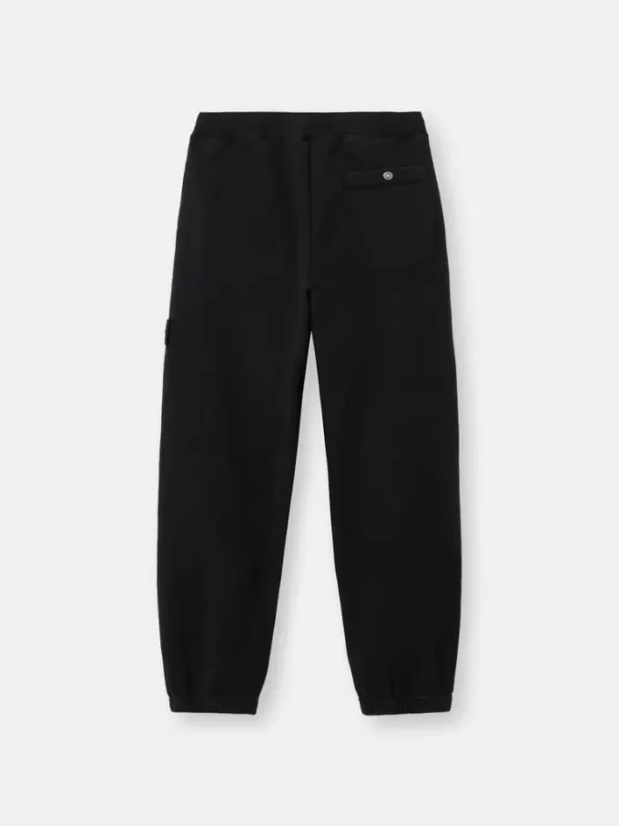 Löst sittande sweatpants med fickor och elastiska muddar