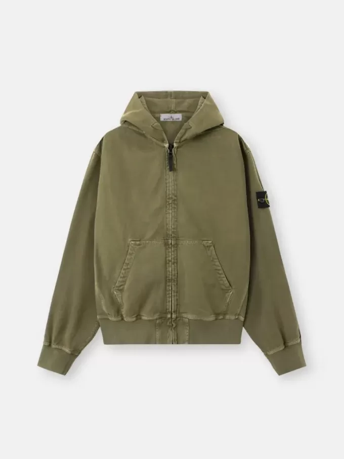 Oversized-fit hoodie med dragkedja och ribbade insatser Oversized-fit hoodie med dragkedja och ribbade insatser