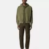 Oversized-fit hoodie med dragkedja och ribbade insatser Oversized-fit hoodie med dragkedja och ribbade insatser