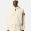 Oversized-fit hoodie med dragkedja och ribbade insatser