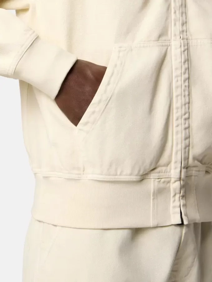 Oversized-fit hoodie med dragkedja och ribbade insatser