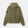 Oversized-fit hoodie med dragkedja och ribbade insatser Oversized-fit hoodie med dragkedja och ribbade insatser