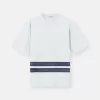 Oversized-fit kortärmad T-shirt med tryckta band