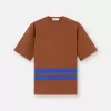 Oversized-fit kortärmad T-shirt med tryckta band