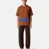 Oversized-fit kortärmad T-shirt med tryckta band