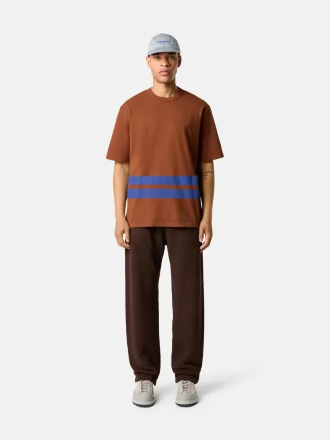 Oversized-fit kortärmad T-shirt med tryckta band