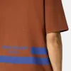 Oversized-fit kortärmad T-shirt med tryckta band