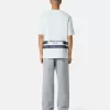 Oversized-fit kortärmad T-shirt med tryckta band
