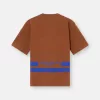 Oversized-fit kortärmad T-shirt med tryckta band