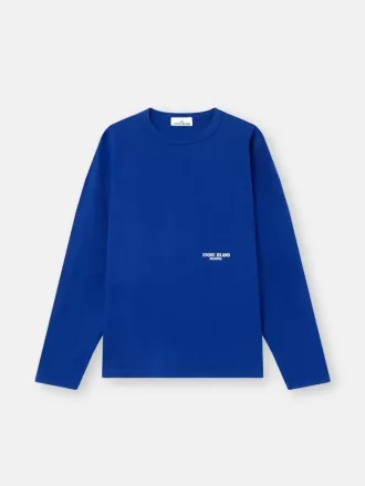 Oversized-fit långärmad T-shirt med Marina-brodyer