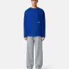 Oversized-fit långärmad T-shirt med Marina-brodyer