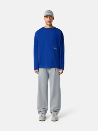 Oversized-fit långärmad T-shirt med Marina-brodyer