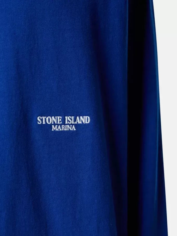 Oversized-fit långärmad T-shirt med Marina-brodyer