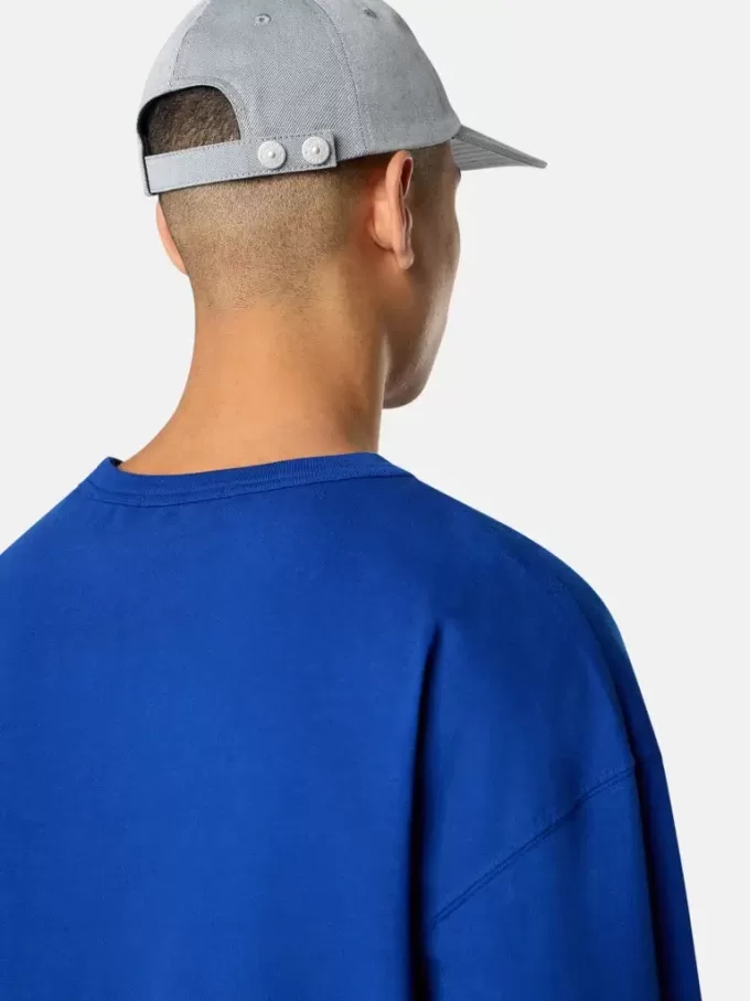 Oversized-fit långärmad T-shirt med Marina-brodyer