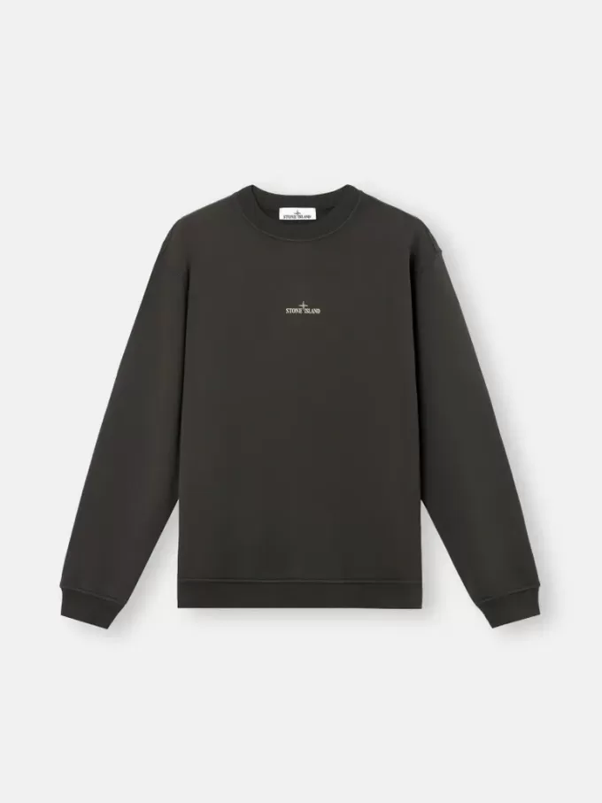 Oversized-fit sweatshirt med rund hals och tryck ”Industrial Four”
