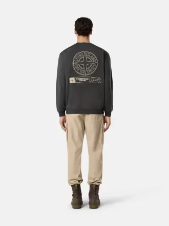 Oversized-fit sweatshirt med rund hals och tryck ”Industrial Four”
