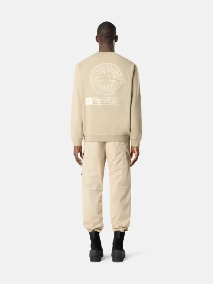Oversized-fit sweatshirt med rund hals och tryck ”Industrial Four”