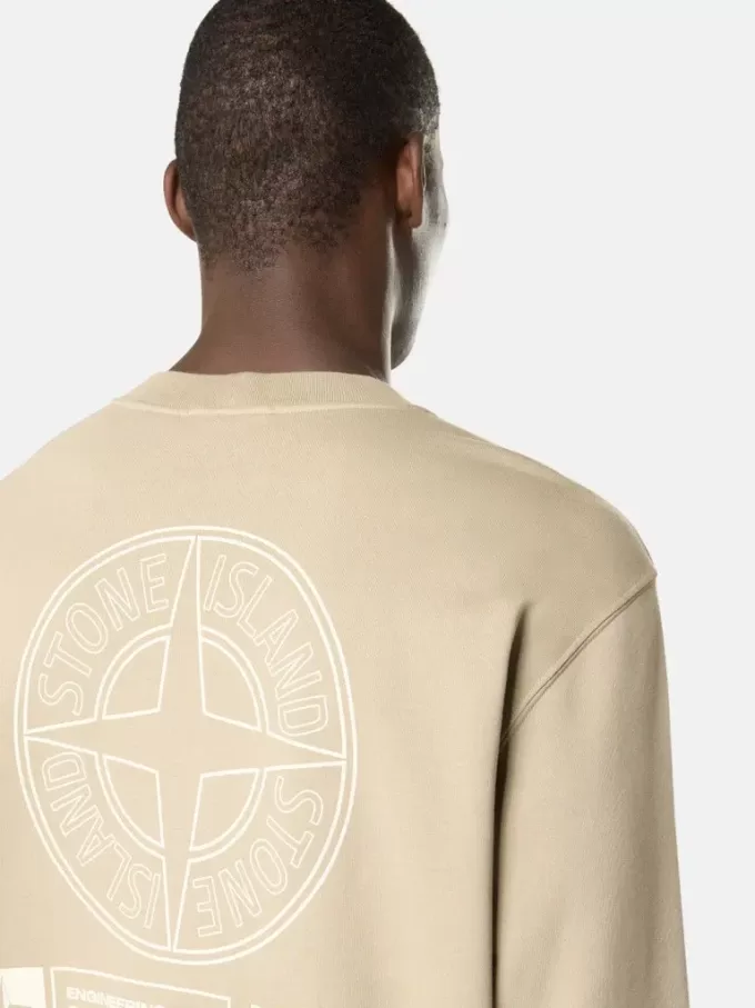 Oversized-fit sweatshirt med rund hals och tryck ”Industrial Four”