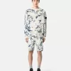 Oversized-fit tröja med rund hals och kamouflageprint Oversized-fit tröja med rund hals och kamouflageprint
