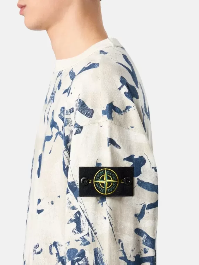 Oversized-fit tröja med rund hals och kamouflageprint Oversized-fit tröja med rund hals och kamouflageprint