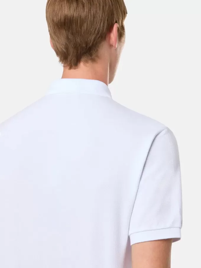Pikétröja med korta ärmar och normal passform med Compass-märke