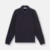 Polo-sweatshirt i normal passform med tryckknappar