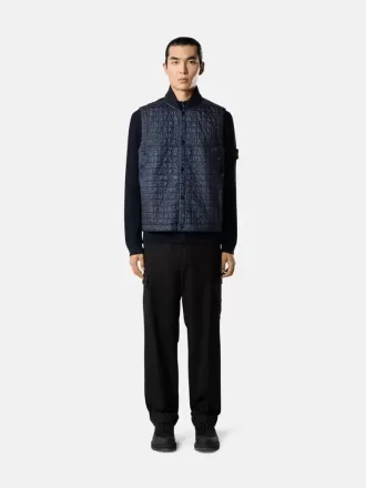 Quiltad väst med droppskydd och vindskydd