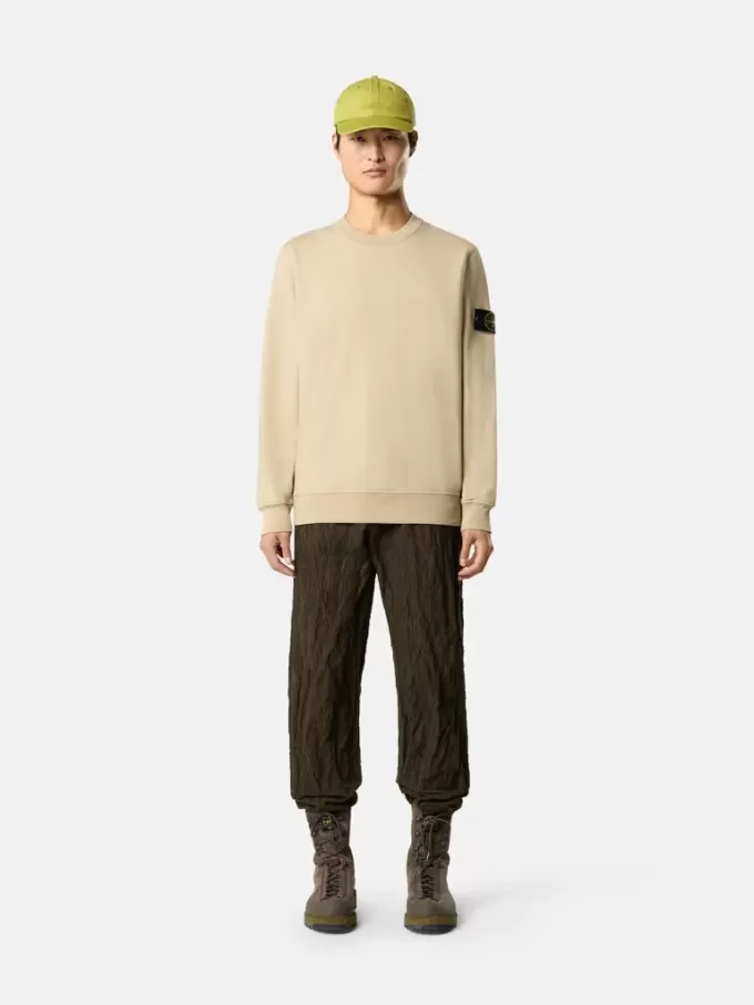 Regular fit-tröja med rund hals och elastiska muddar