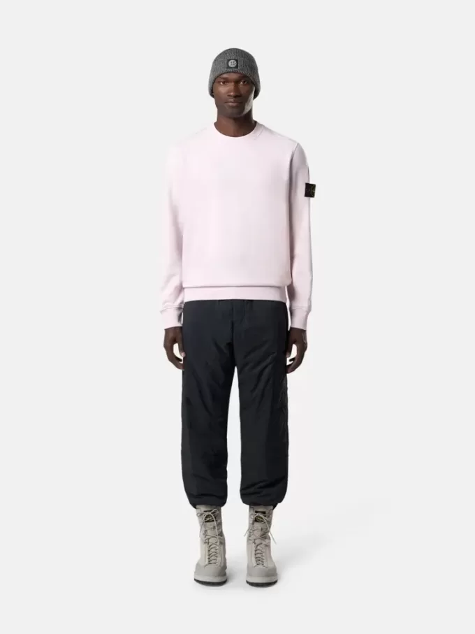 Regular fit-tröja med rund hals och elastiska muddar